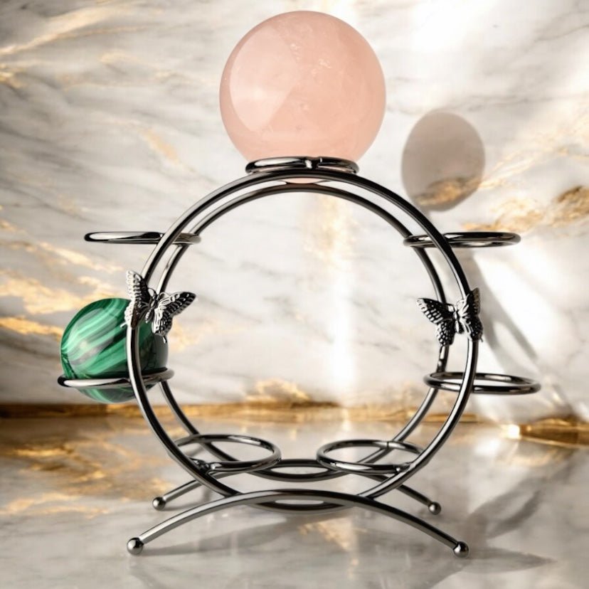 Schwarzer Kugelständer für bis zu 7 Kugeln - CrystalScents