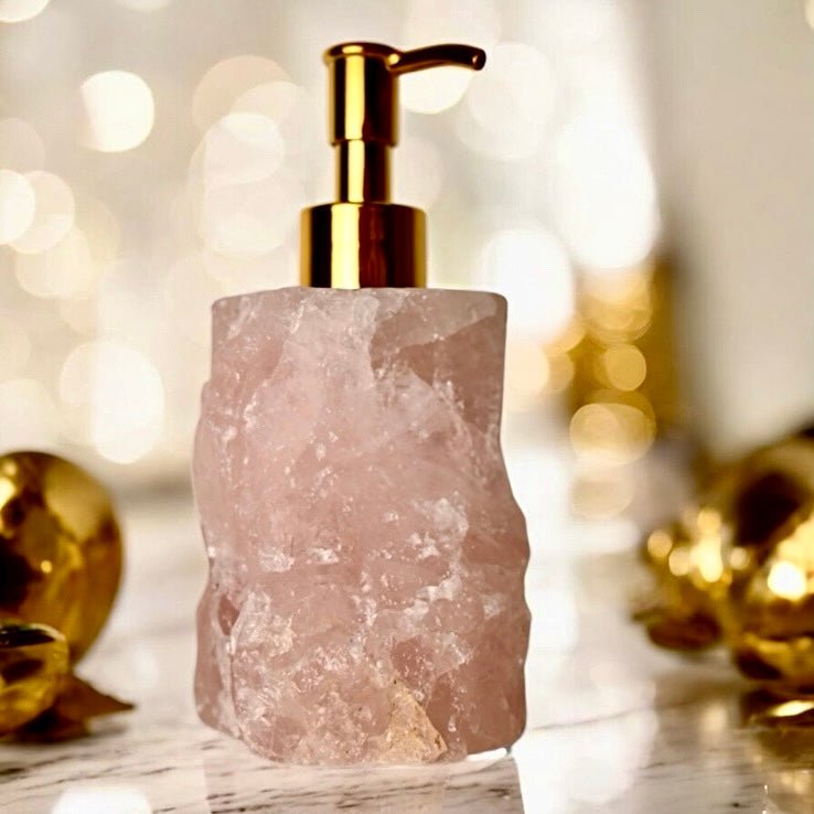 Seifenspender Rosenquarz - CrystalScents