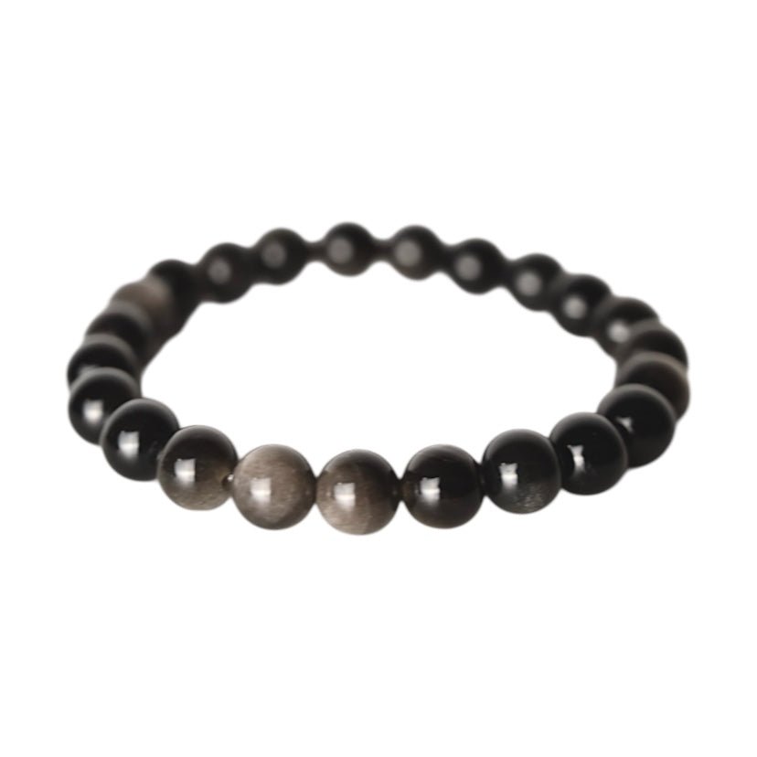 Silber Obsidian Armband - CrystalScents