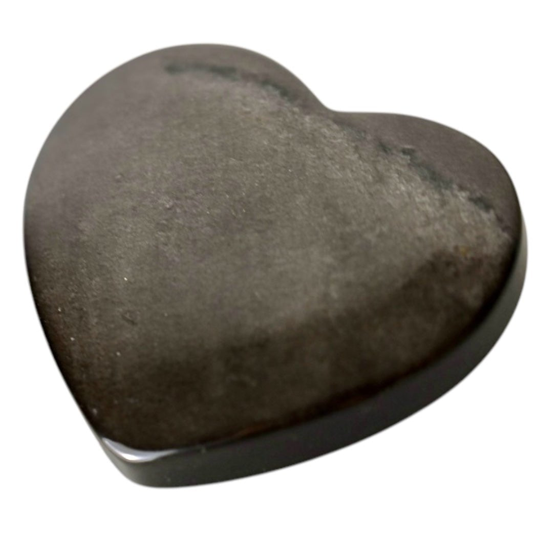 Silber Obsidian Herz - CrystalScents