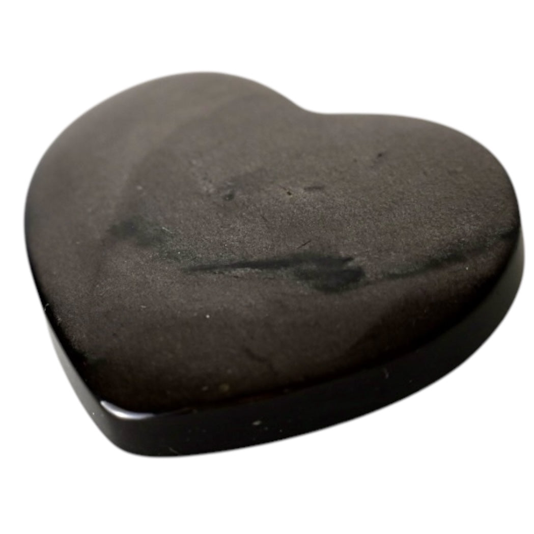 Silber Obsidian Herz - CrystalScents