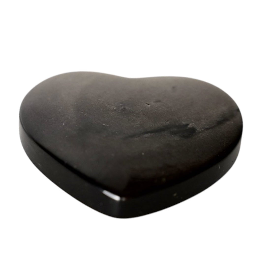 Silber Obsidian Herz - CrystalScents
