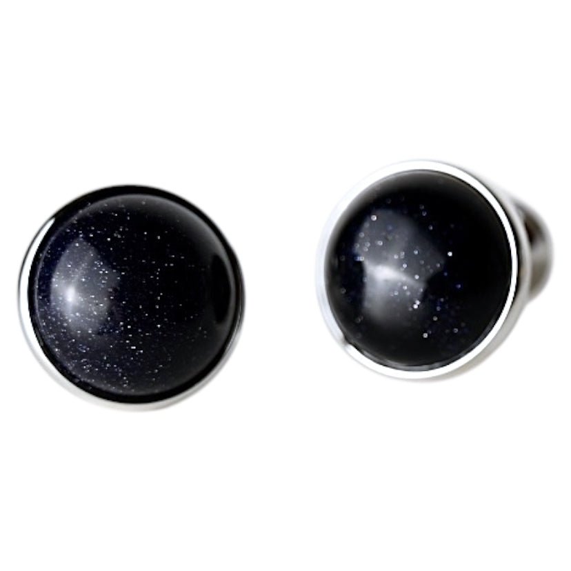 Silberne Manschettenknöpfe Blaufluss - CrystalScents