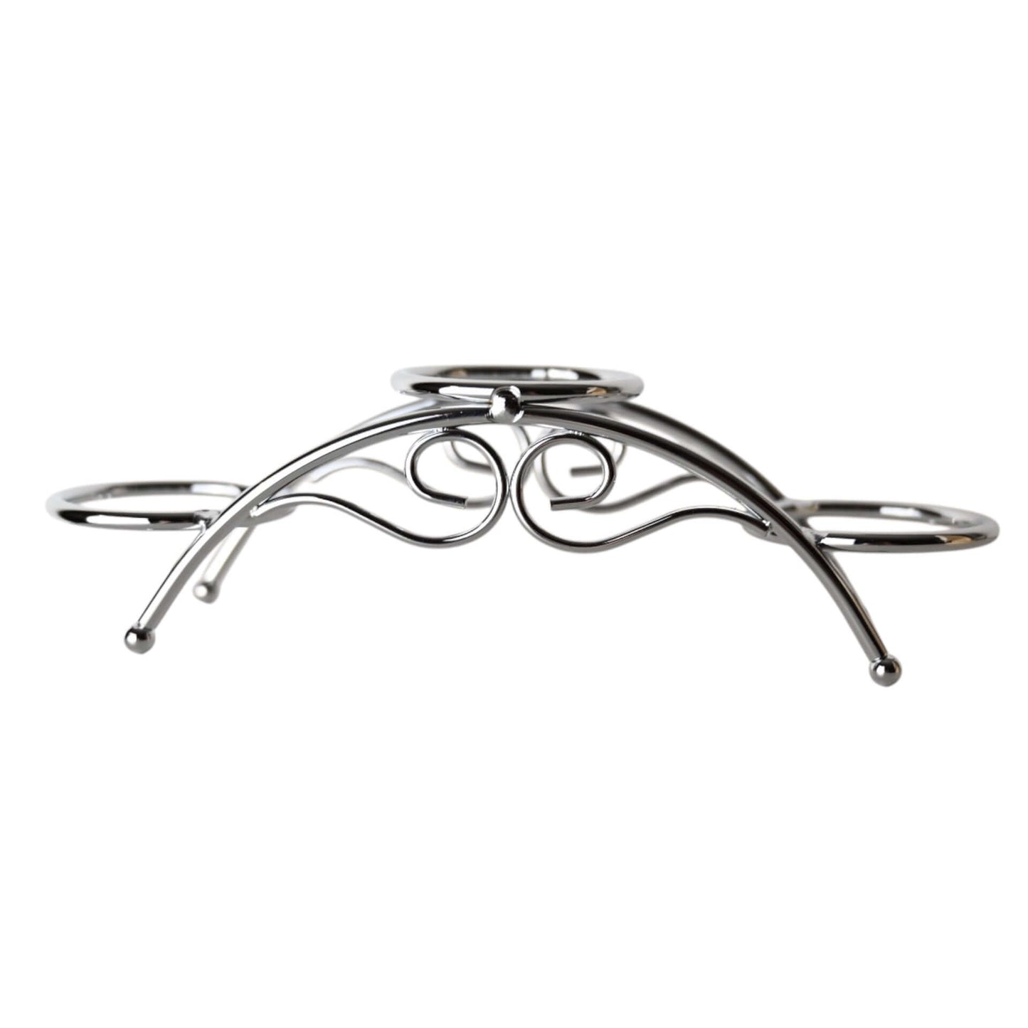 Eleganter Kugelhalter in Silber – für 3 Edelstein- oder Kristallkugeln