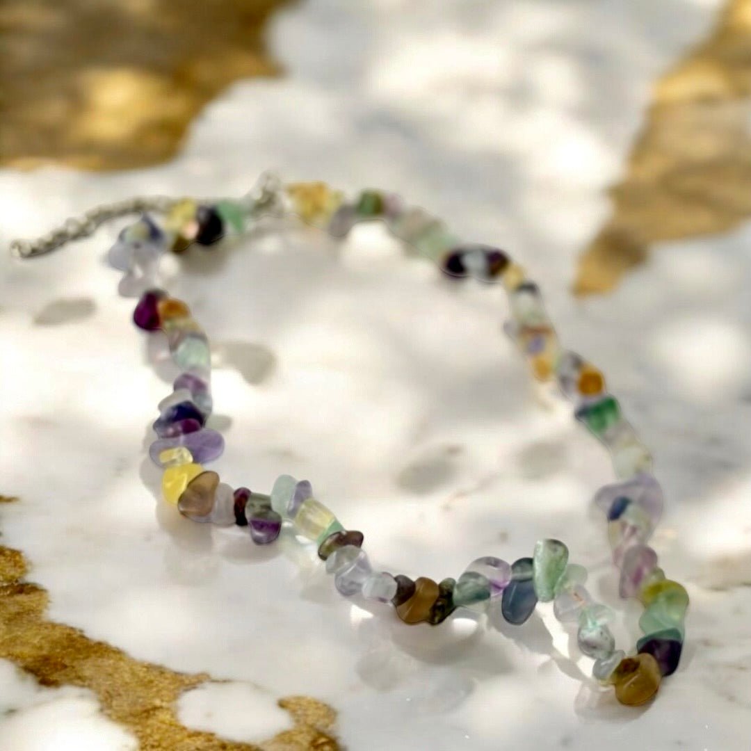 Splitter Halskette Fluorit - CrystalScents