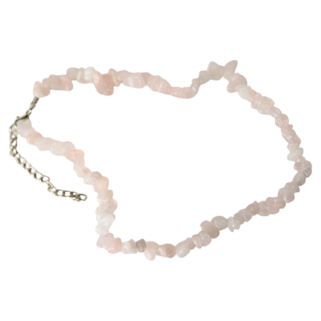Splitter Halskette Rosenquarz - CrystalScents