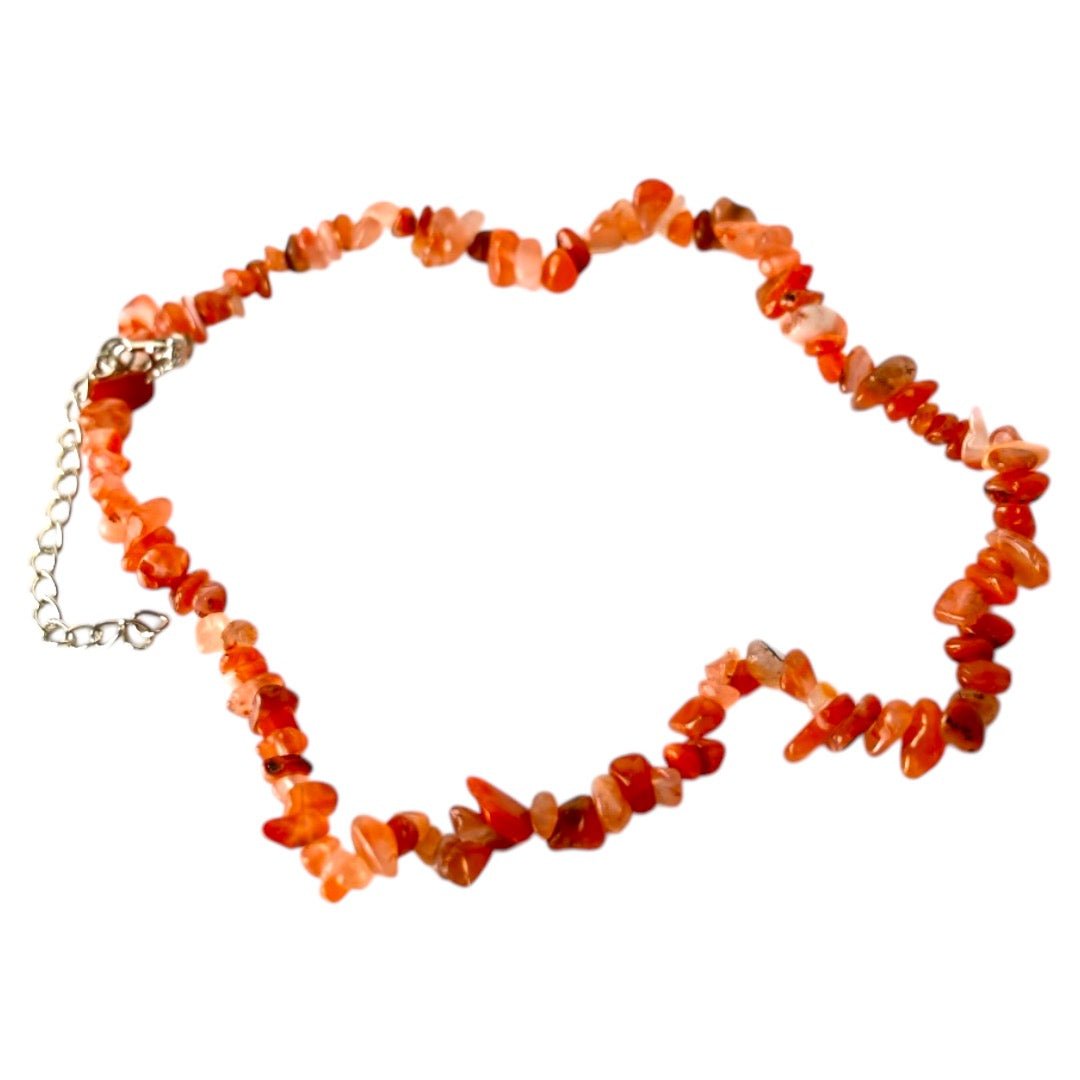 Splitter Halskette Roter Achat - CrystalScents