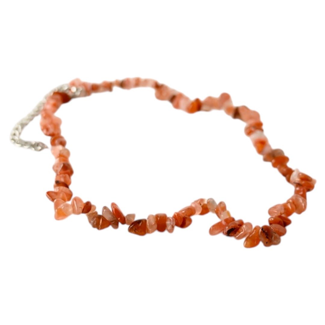 Splitter Halskette Roter Achat - CrystalScents