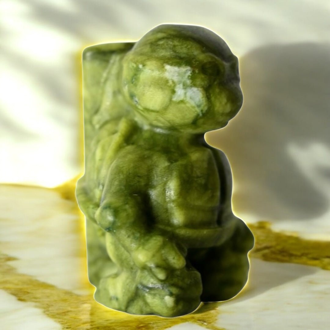 Turtle Ninja aus Serpentin Katana - CrystalScents
