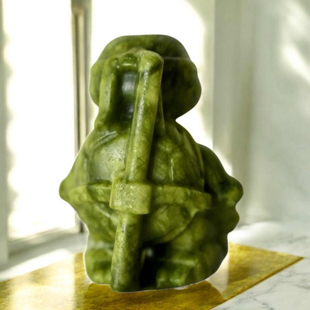 Turtle Ninja aus Serpentin Katana - CrystalScents