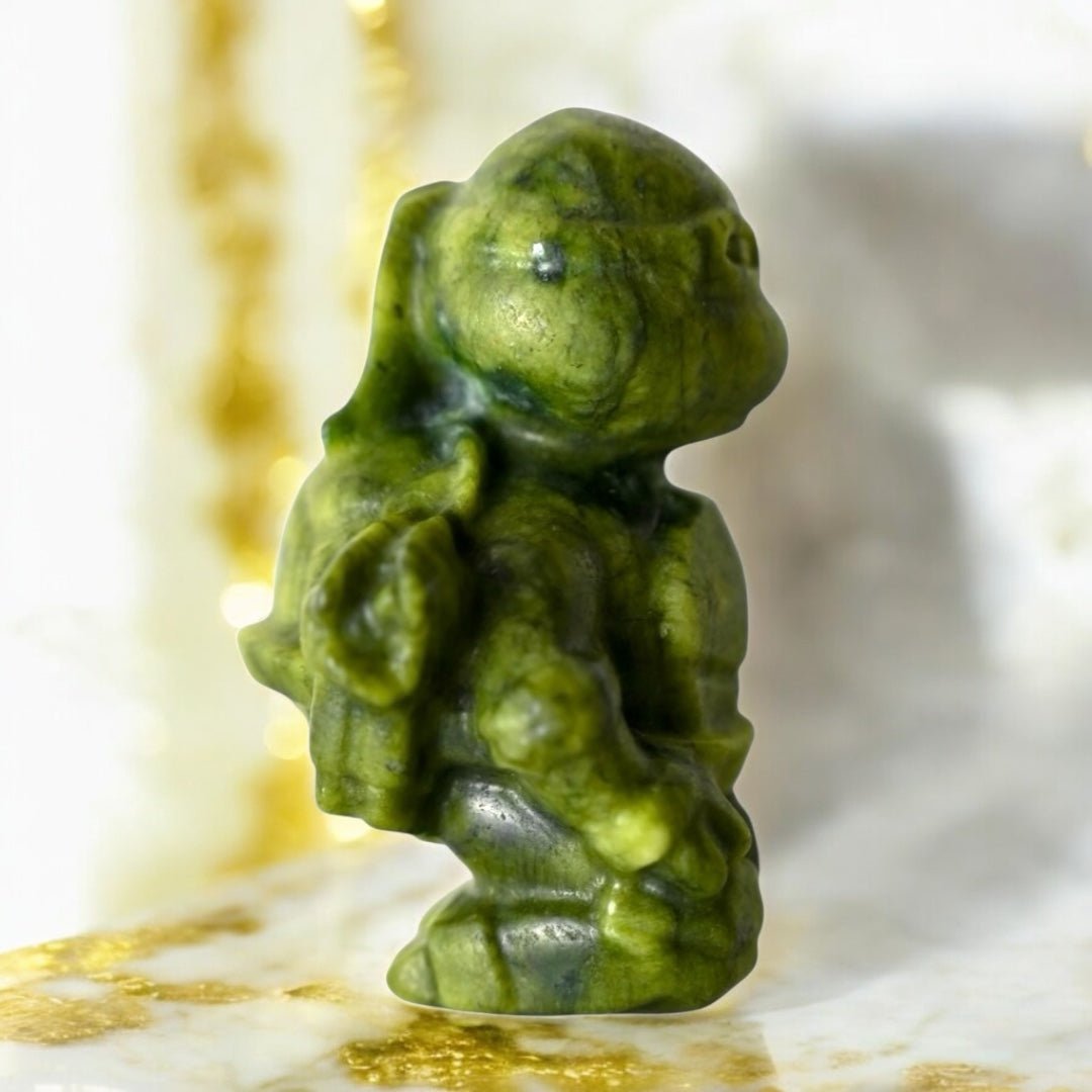 Turtle Ninja aus Serpentin Nunchakus - CrystalScents