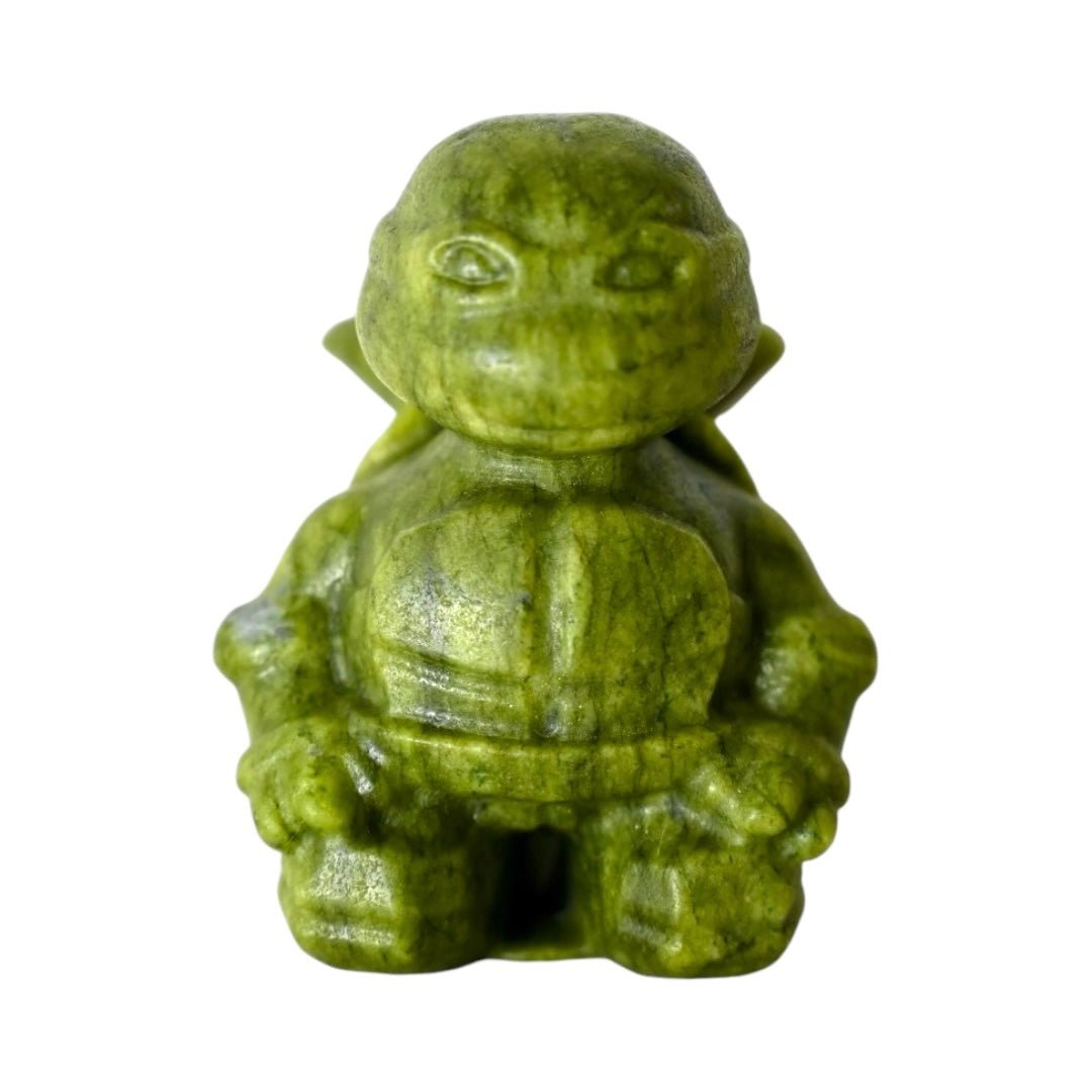 Turtle Ninja aus Serpentin Sai - CrystalScents