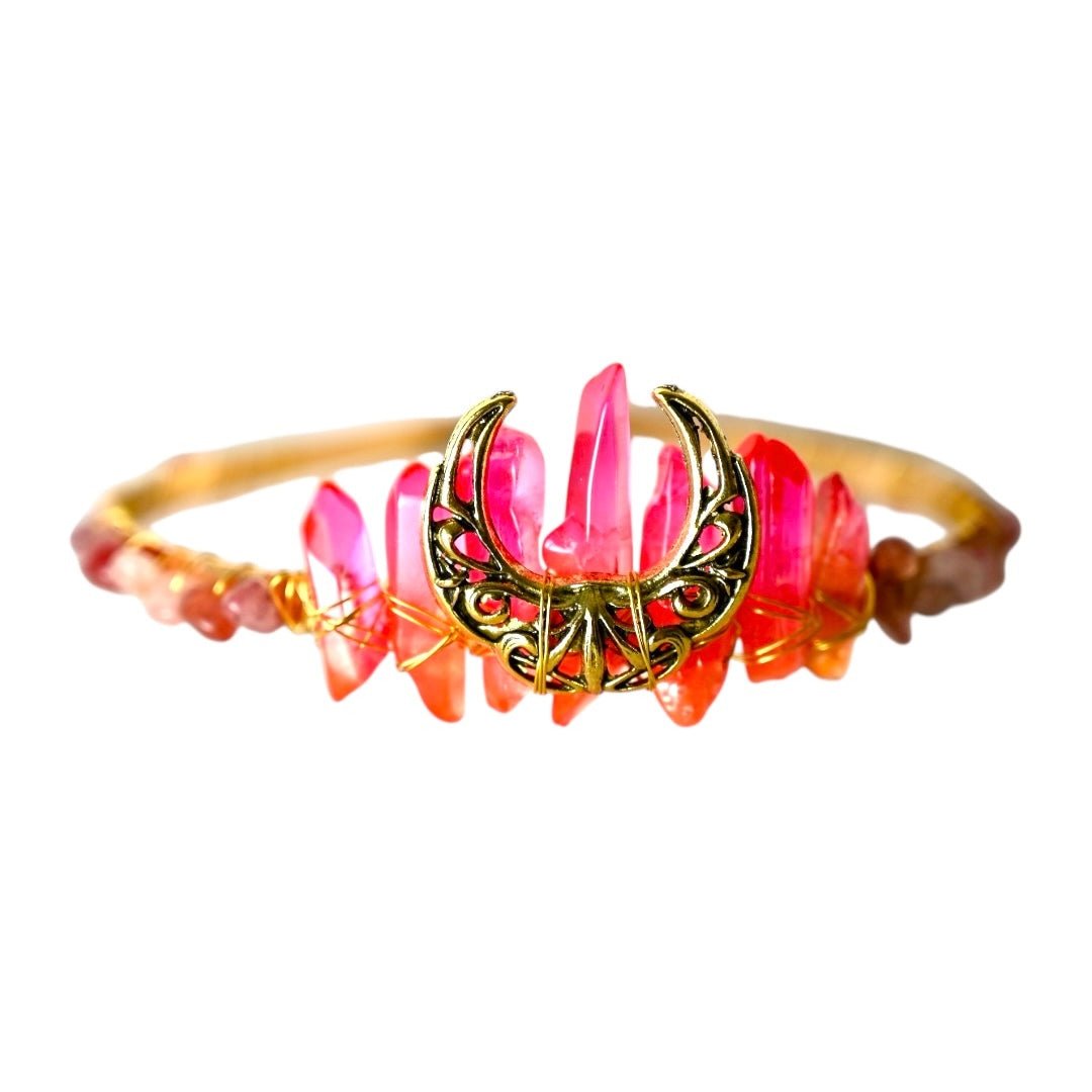 Wunderschöne Erdbeerquarz - Tiara - CrystalScents
