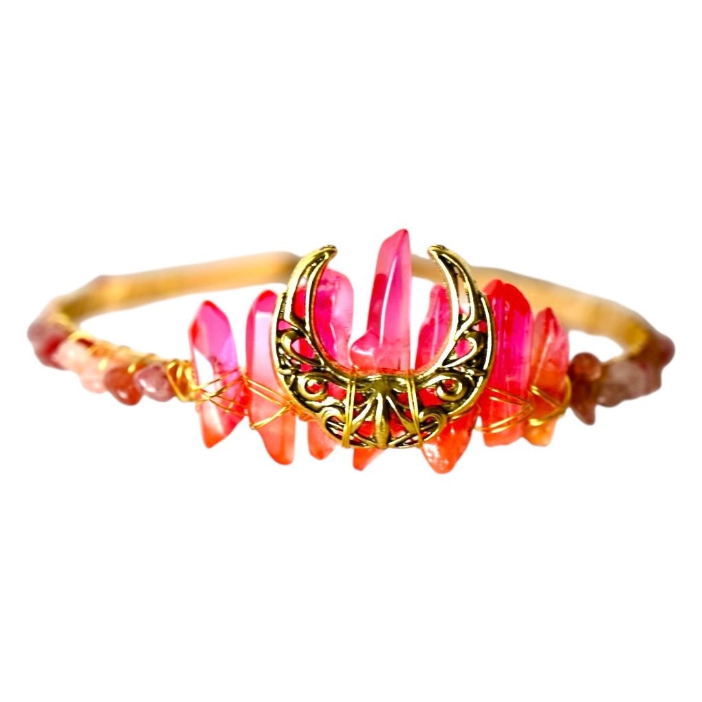 Wunderschöne Erdbeerquarz - Tiara - CrystalScents