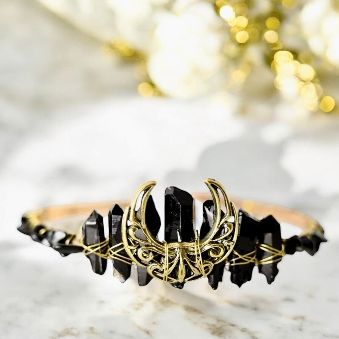 Wunderschöne Obsidian - Tiara - CrystalScents