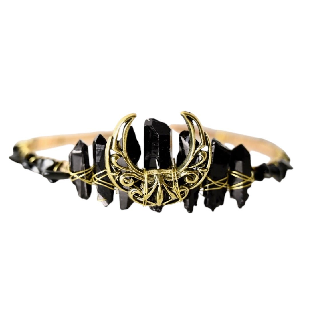 Wunderschöne Obsidian - Tiara - CrystalScents