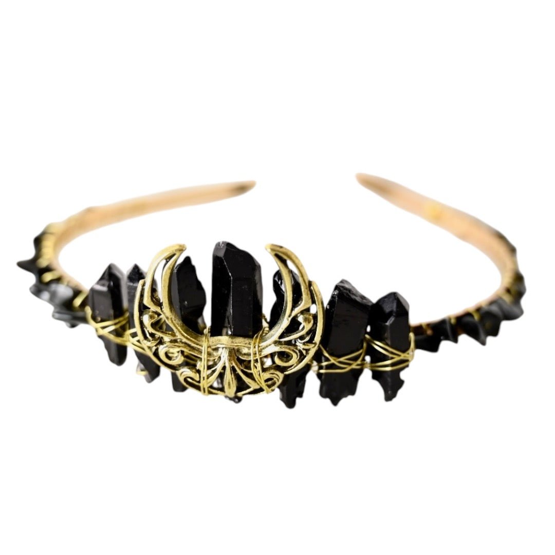 Wunderschöne Obsidian - Tiara - CrystalScents