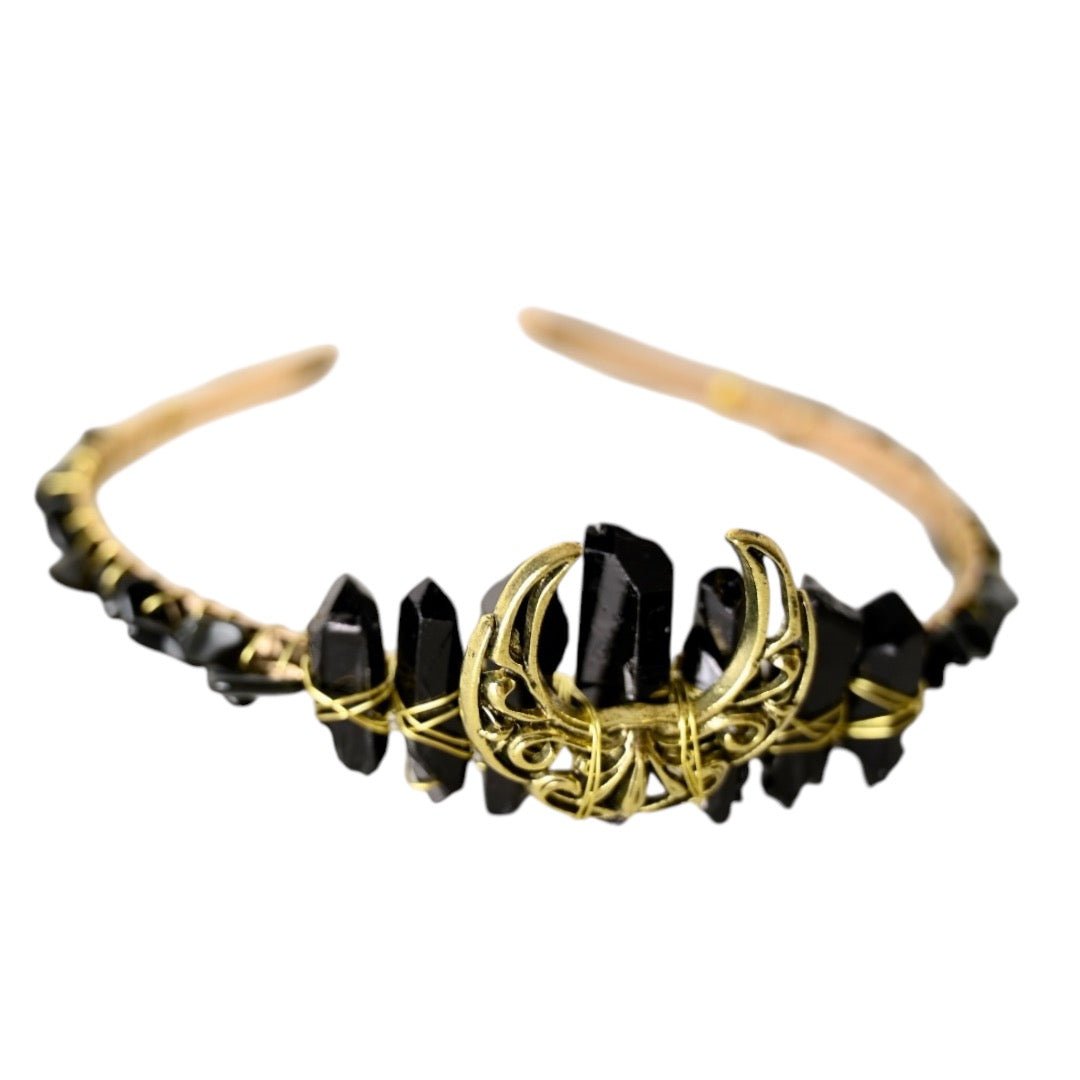 Wunderschöne Obsidian - Tiara - CrystalScents