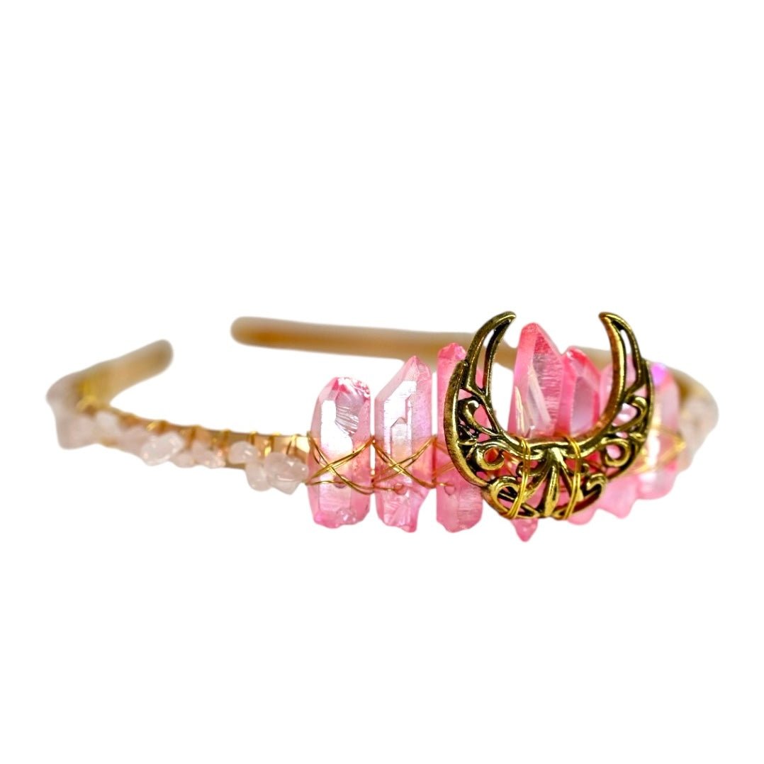 Wunderschöne Rosenquarz - Tiara - CrystalScents