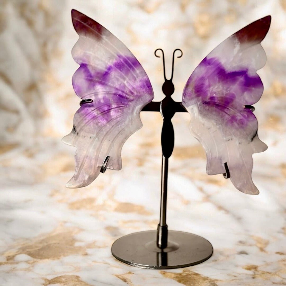 Wunderschöner Schmetterling mit Amethyst - Flügeln - CrystalScents