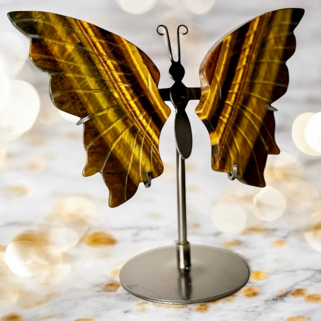 Wunderschöner Schmetterling mit Tigeraugen - Flügeln - CrystalScents