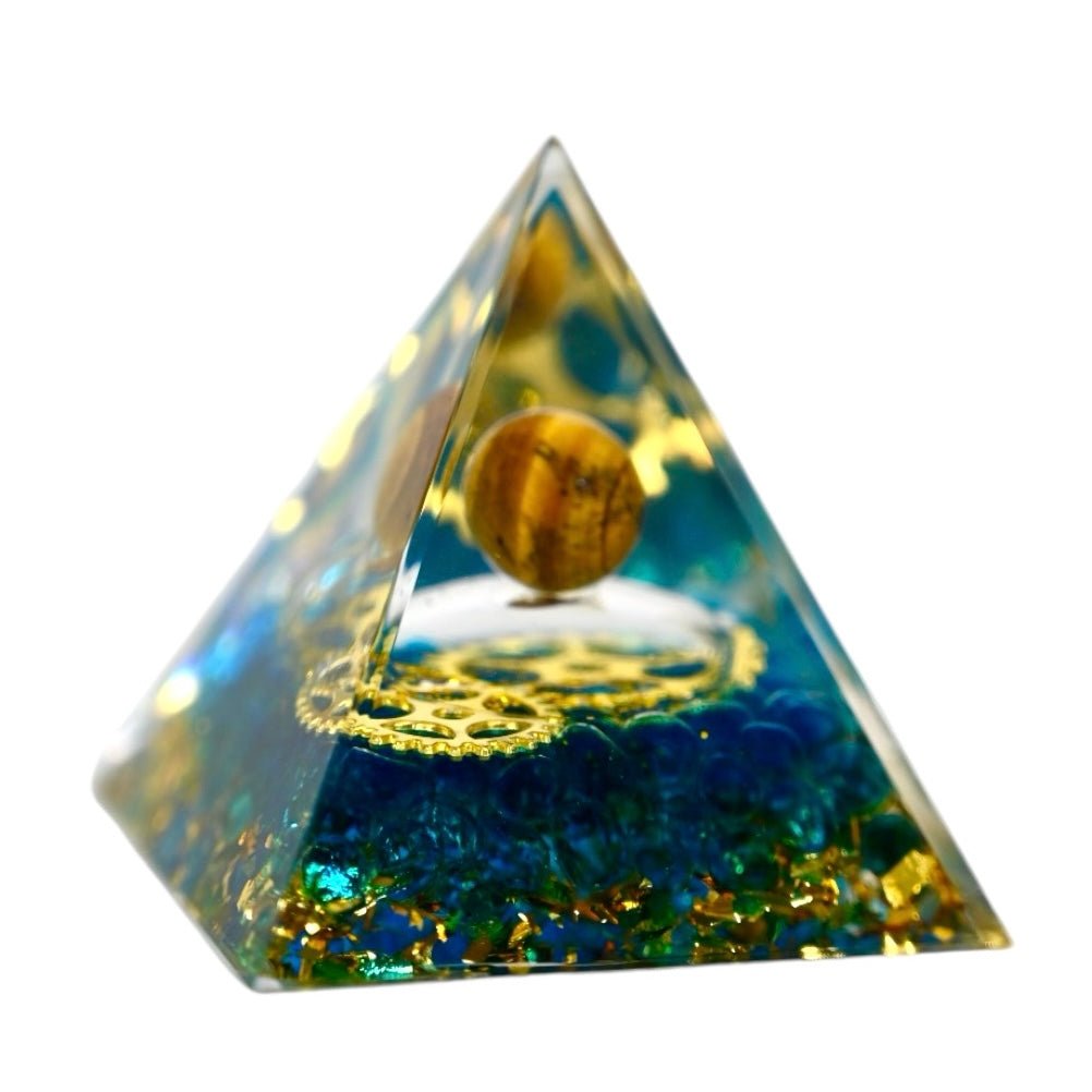 Zahnrad Tigerauge Pyramide - CrystalScents