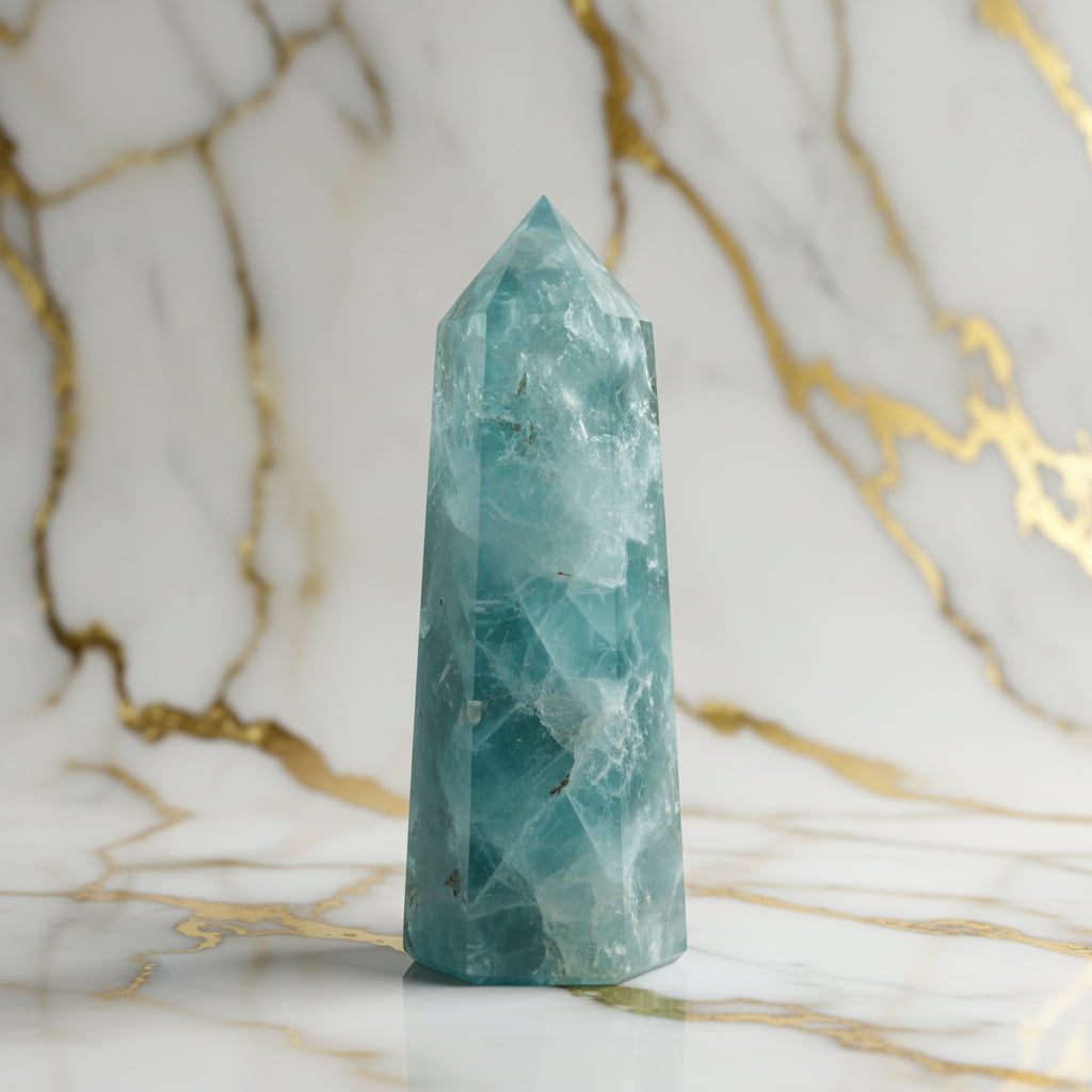 Aquamarin Obelisk – Klarheit, Schutz & energetische Fokussierung CrystalScents
