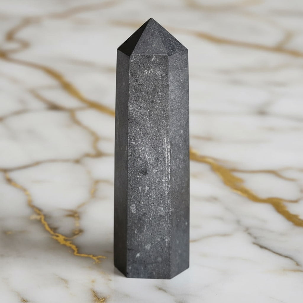 Shungit Obelisk – Schutz, Erdung & kraftvolle Energie CrystalScents