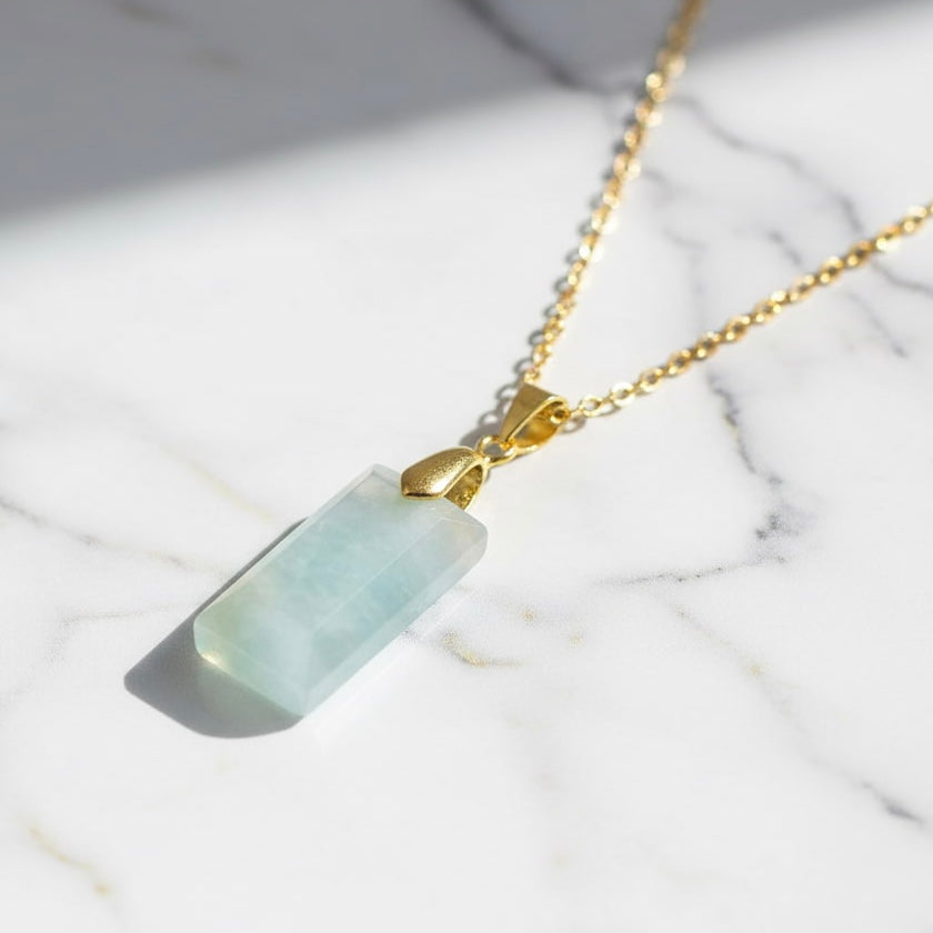 Aquamarin Halskette – Klarheit, Schutz & energetische Balance CrystalScents