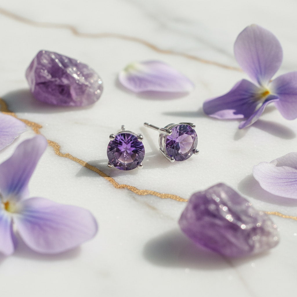 Amethyst Ohrringe – Kristallenergie, Mindset, Stil & Selfcare CrystalScents