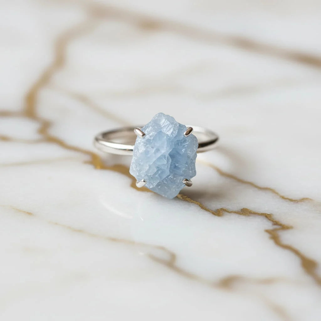 Celestit Ring – Ruhe, Harmonie & spirituelle Energie
