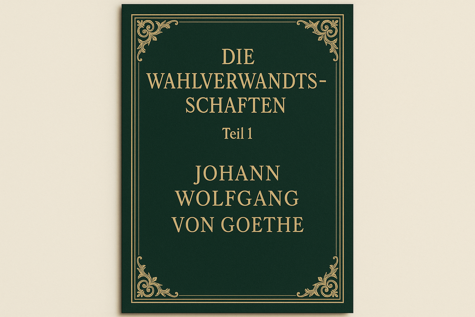 Die Wahlverwandtschaften 1 - Johann Wolfgang von Goethe