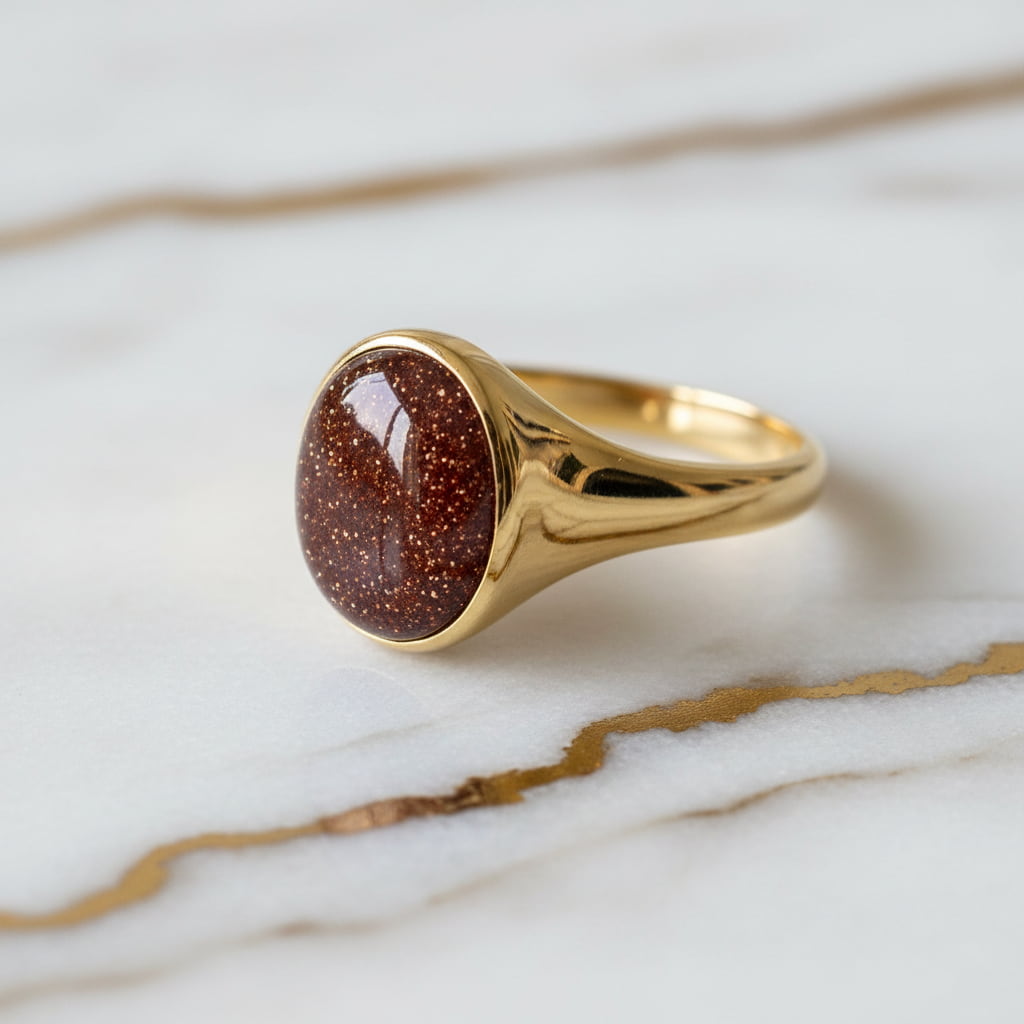 Goldfluss Ring – Selbstvertrauen, Schutz & positive Energie CrystalScents
