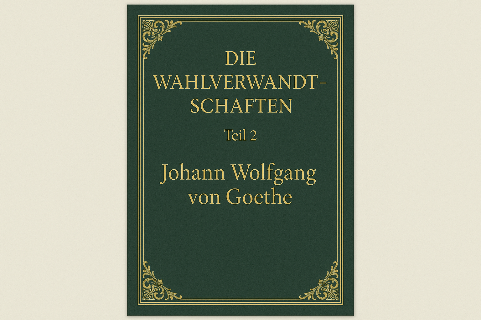 Die Wahlverwandtschaften 2 – Johann Wolfgang von Goethe