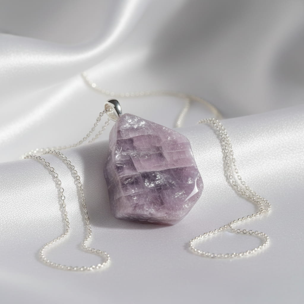 Lepidolith Halskette – Ruhe, Harmonie & emotionale Balance CrystalScents