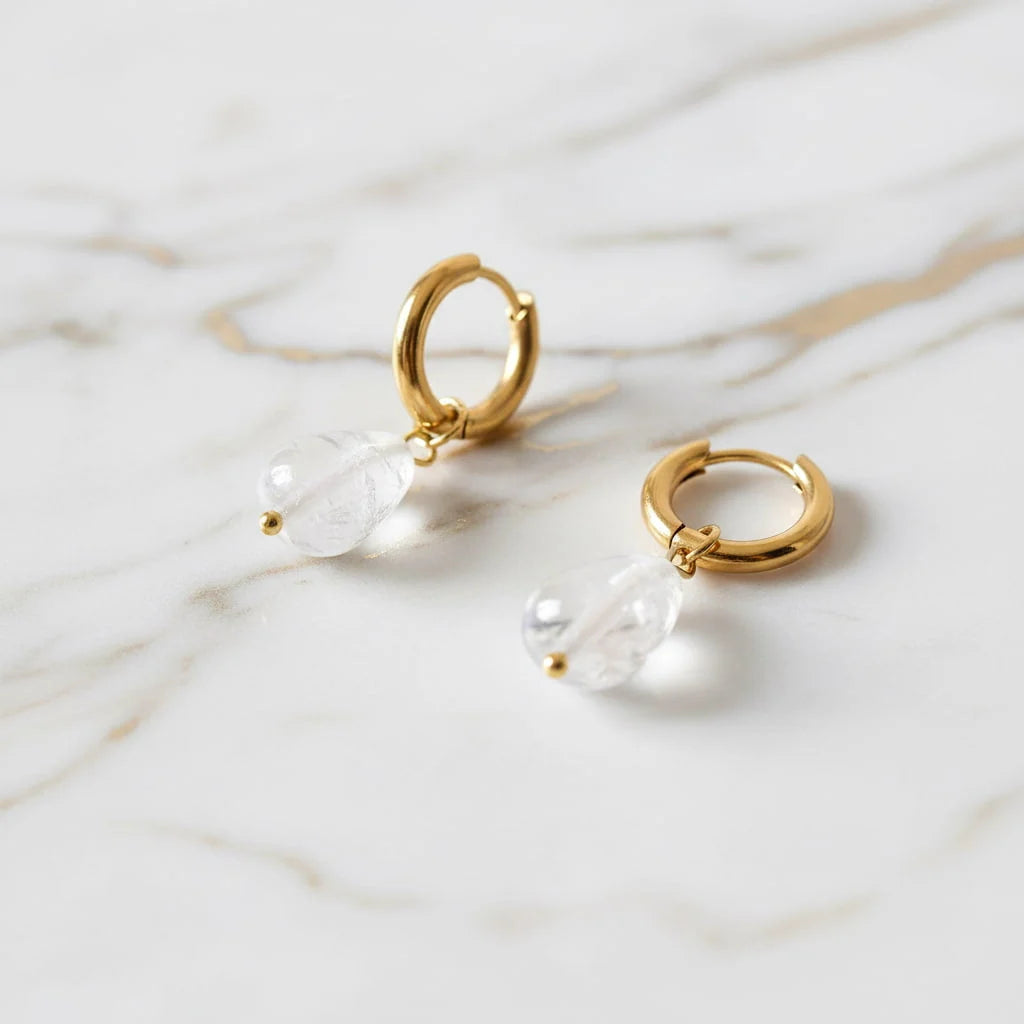 Bergkristall Ohrringe – Klarheit, Eleganz, Energie & zeitloser Kristallschmuck