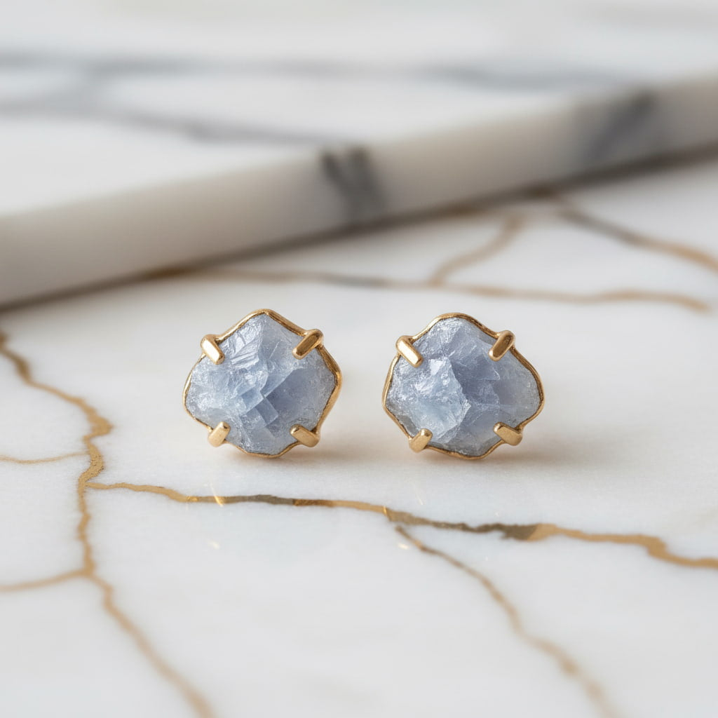 Celestit Ohrringe – Ruhe, Harmonie & spirituelle Energie CrystalScents