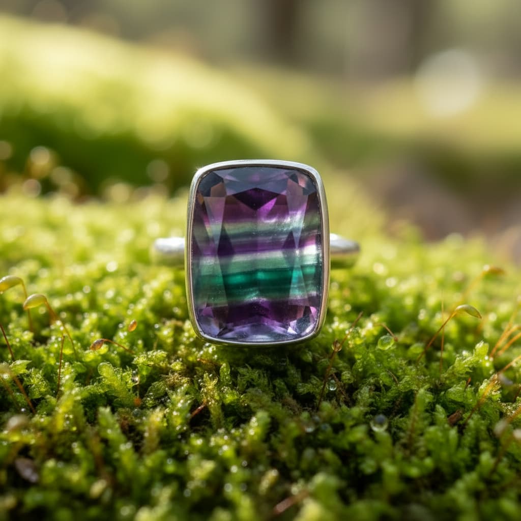 Fluorit Ring – Klarheit, Schutz & energetische Balance CrystalScents