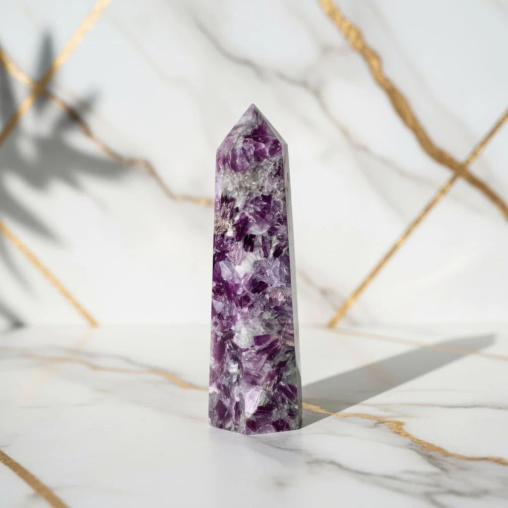 Lepidolith Bedeutung – Stressabbau, Ruhe & spirituelle Balance