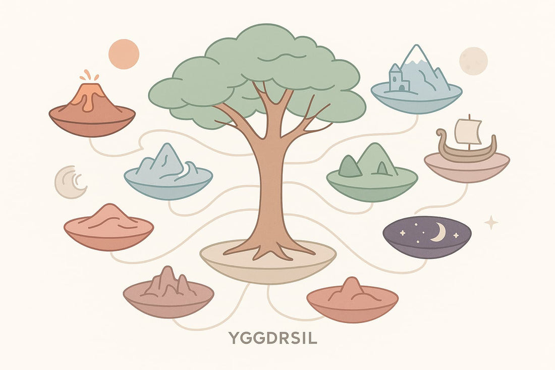 Die neun Welten und Yggdrasil – Balance, Schutz & Kristalle