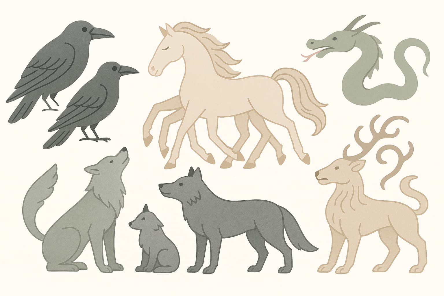 Tiere der nordischen Götter – Raben, Wölfe und weitere Symbole