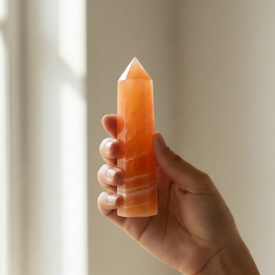 Calcit Obelisk – Energie, Schutz & spirituelle Kraft CrystalScents