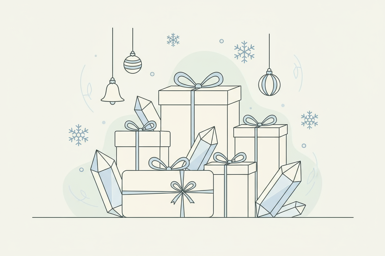 Last-Minute-Weihnachtsgeschenke mit Kristallen – stilvoll, persönlich & bedeutungsvoll