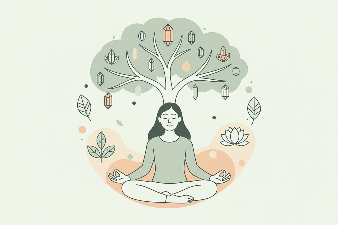 Mindset & Natur: Kristalle und Schmuck draußen