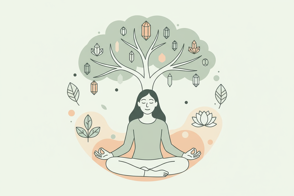 Mindset & Natur: Kristalle und Schmuck draußen