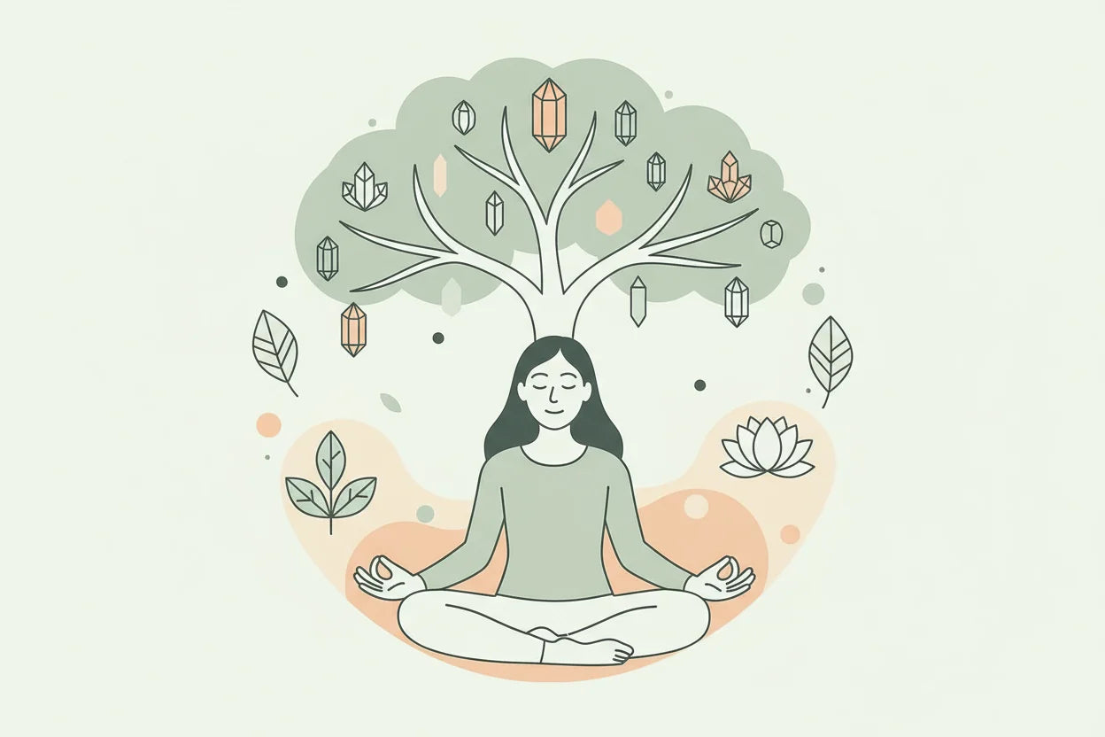 Natur & Kristalle: Rituale für Achtsamkeit, Ruhe & Mindset
