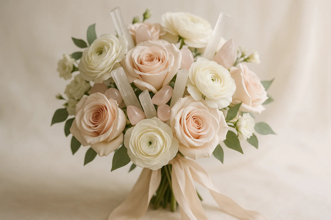 Brautsträuße mit Kristallen – Eleganz, Symbolik & Magie am Hochzeitstag