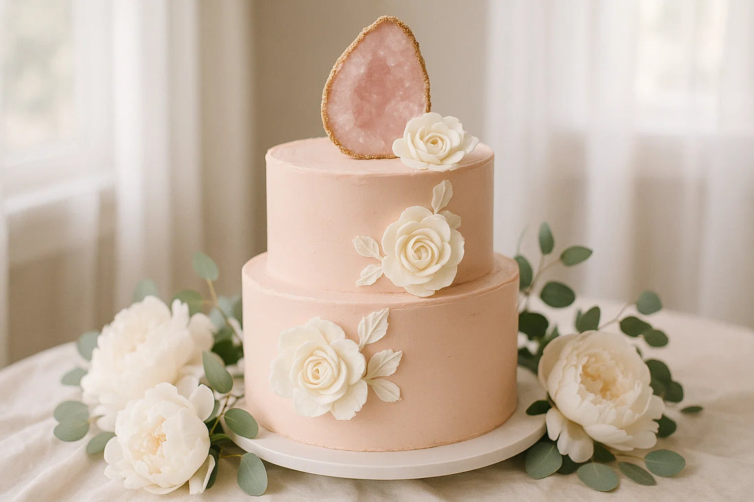 Hochzeitstorte mit Kristallen – Eleganz, Symbolik & Fotomagie