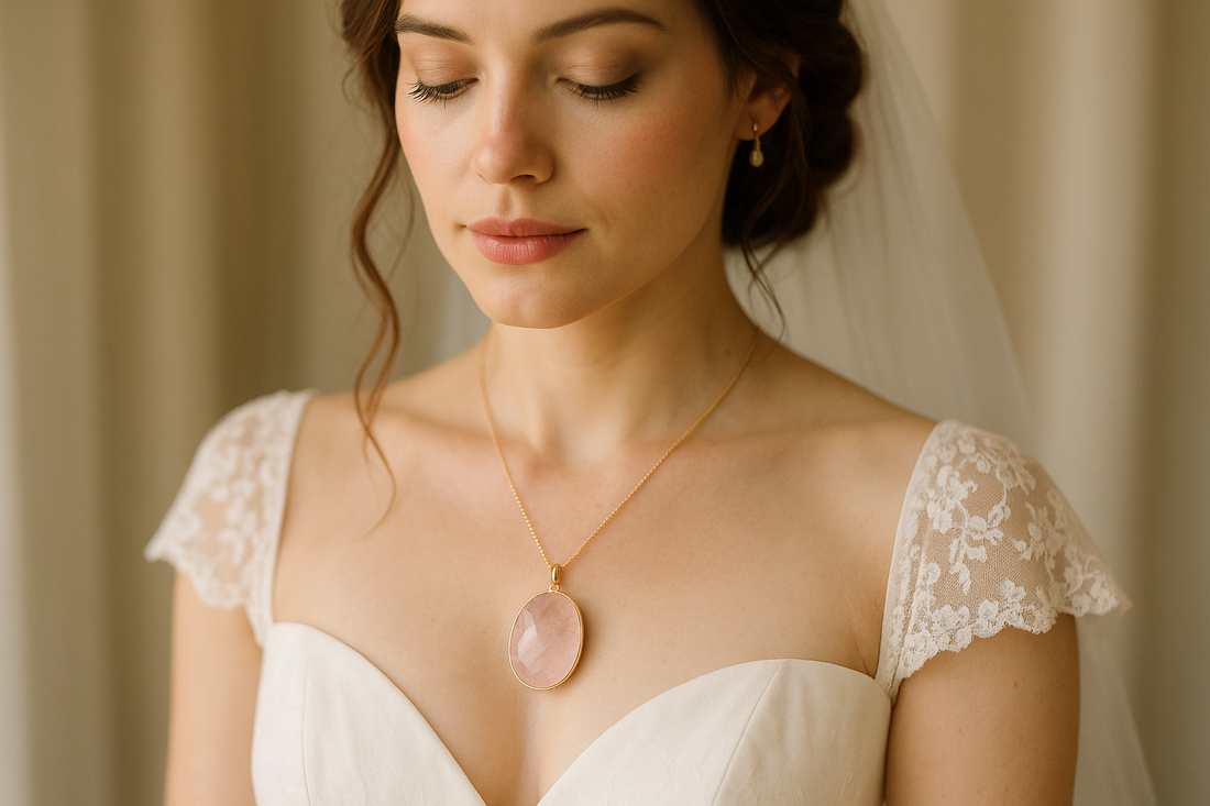 Hochzeit Standesamt Look – dezenter Kristallschmuck