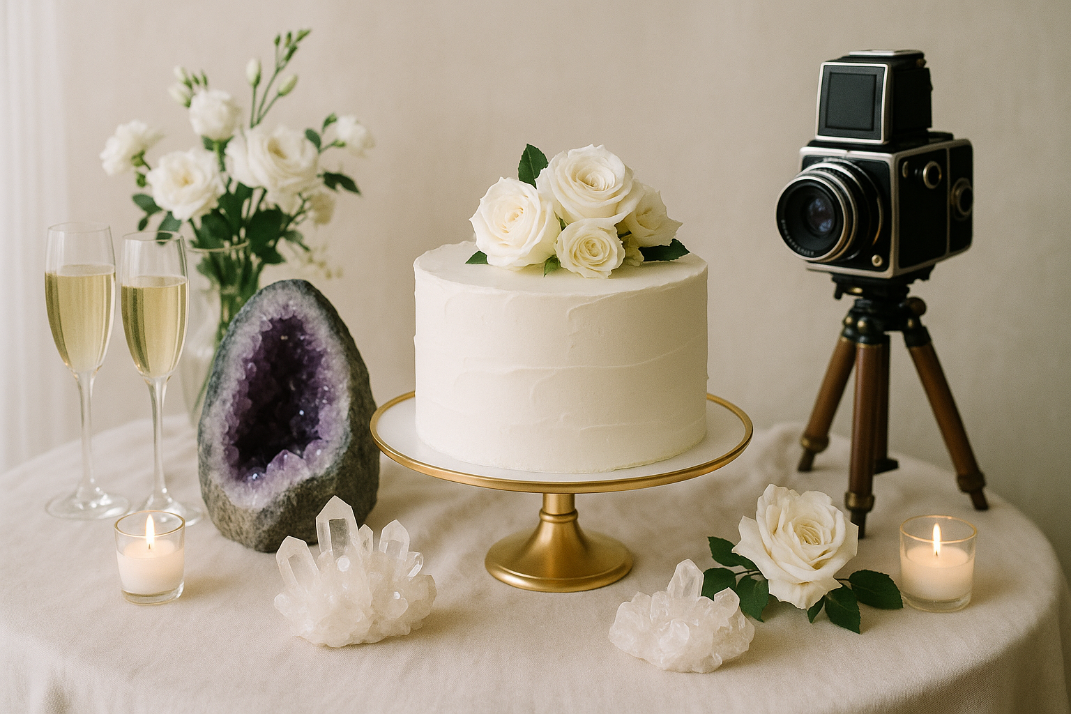 Hochzeit Fotoshooting Ideen – Licht, Kristalle & Romantik